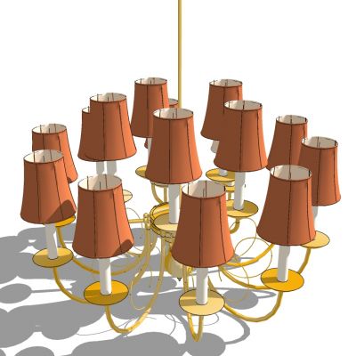 欧式美式金属铁艺灯罩吊灯