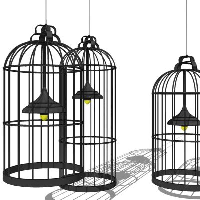 新中式鸟笼吊灯