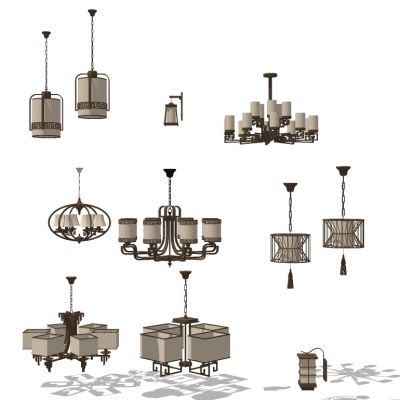 新中式铁艺吊灯