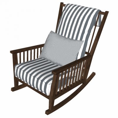 美式欧式古典休闲摇椅SU模型