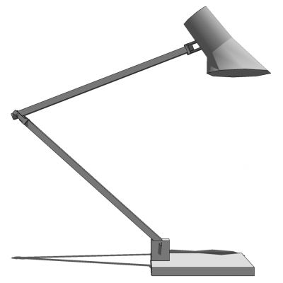 现代金属长臂折叠台灯落地灯