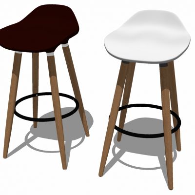 北欧简约实木吧台椅