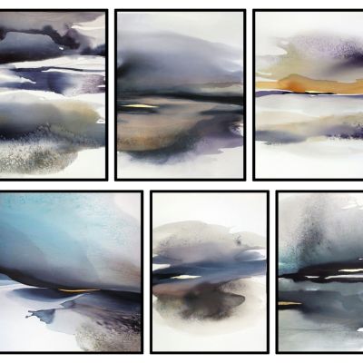 新中式抽象挂画装饰挂画