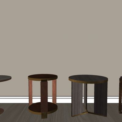 现代简约轻奢茶几边几圆几