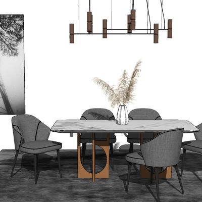 现代北欧轻奢餐桌