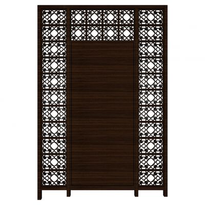 新中式雕花花格屏风隔断