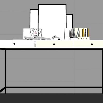 现代梳妆台化妆台镜子摆件化妆品