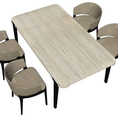 现代简约单人沙发椅子桌子餐桌