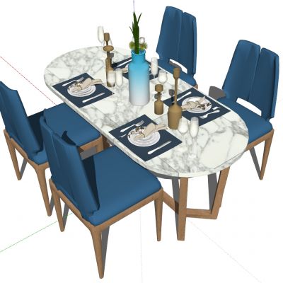 现代北欧轻奢新中式方形餐桌