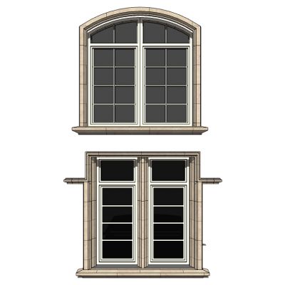 欧式建筑别墅窗窗户