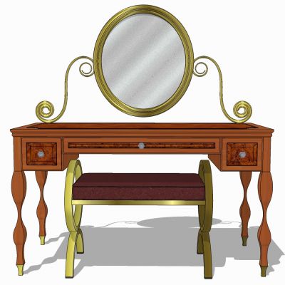 欧式美式法式梳妆台化妆台镜子