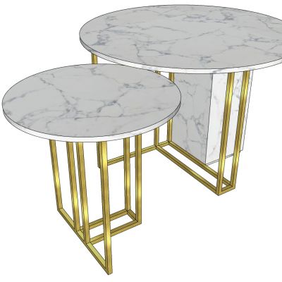 现代北欧金属铁艺边几圆几茶几组合