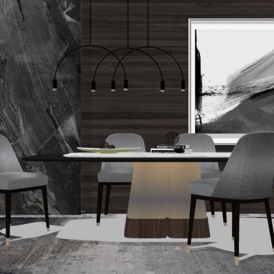 北欧现代简约单人沙发椅子桌子餐桌