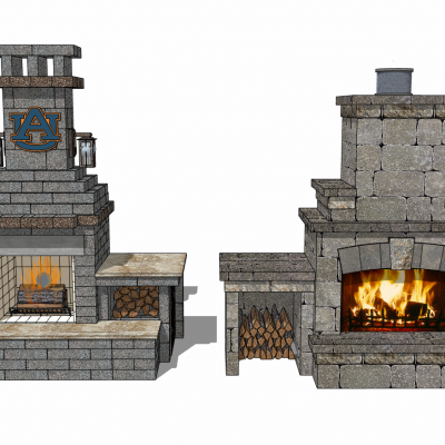 欧式美式石材壁炉火炉劈柴柴火