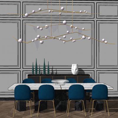 北欧现代轻奢餐桌