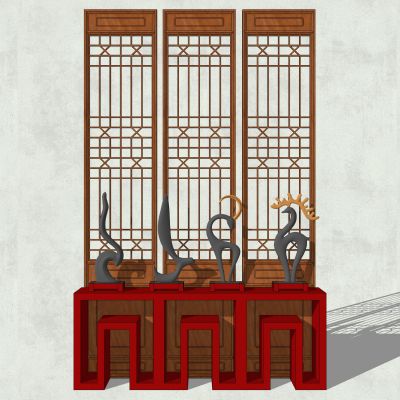 中式雕花门窗