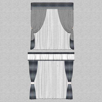 欧式新中式窗帘布帘