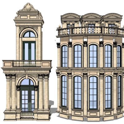 欧式建筑别墅窗窗户