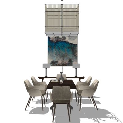 新中式餐厅餐桌