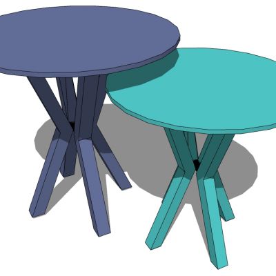 北欧现代边几圆几灯几