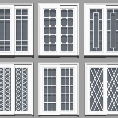 新中式推拉门组合