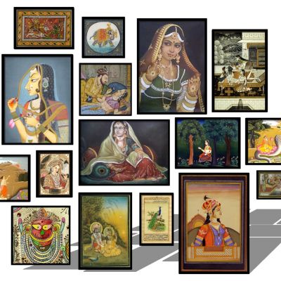 埃及印度民族相框照片墙挂画