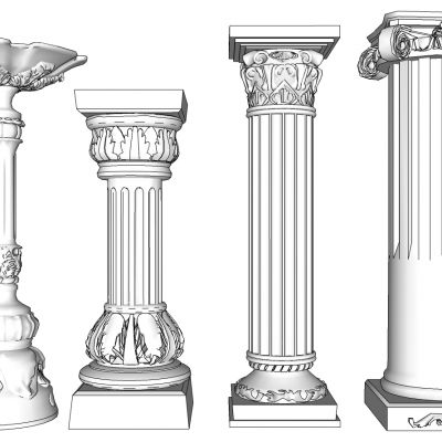 欧式法式罗马柱柱头柱子