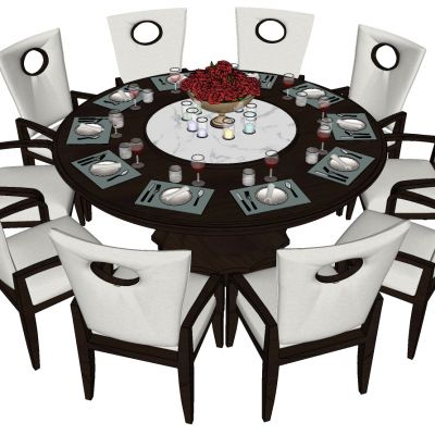 美式简欧式新古典餐桌