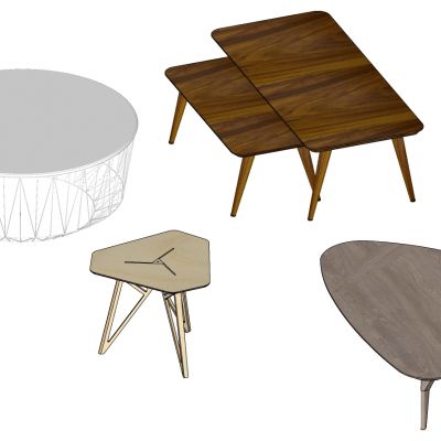 现代北欧茶几边几圆几