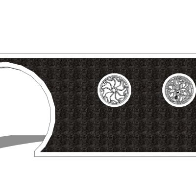 中式庭院月亮门月洞门墙