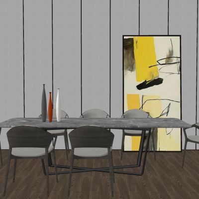 现代简约餐桌,桌椅,组合