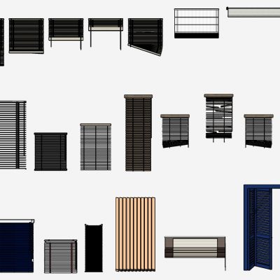 现代百叶帘子竹帘子窗户卷帘