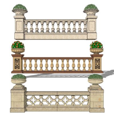欧式石材栏杆护栏宝瓶栏杆花盆