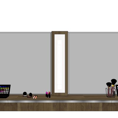 现代梳妆台化妆台镜子摆件化妆品