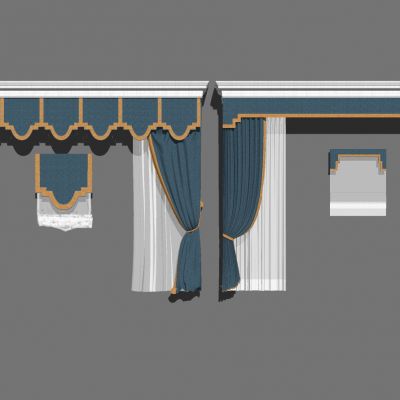 欧式新中式窗帘罗马帘