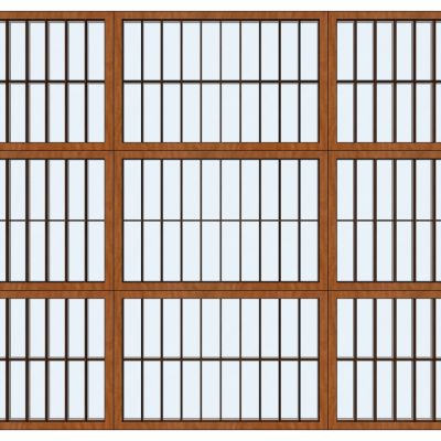 现代建筑阳台窗户