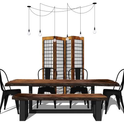 工业风铁艺餐桌