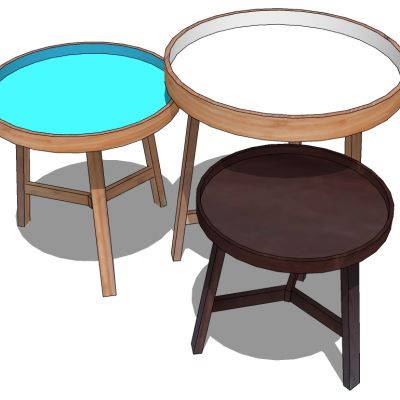 北欧现代边几圆几灯几