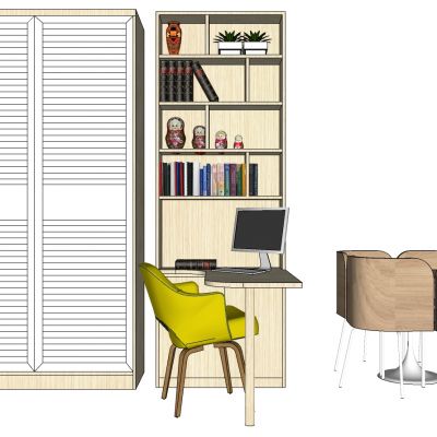 北欧实木橱柜书柜装饰柜书桌椅