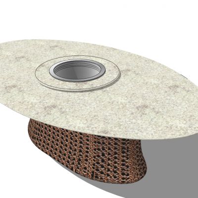 新中式东南亚藤编竹编席编织茶几户外家具