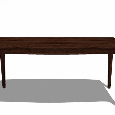 美式古典欧式实木茶几SU模型