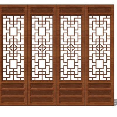 中式花格屏风隔断