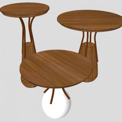 现代实木桌子边几圆几茶几