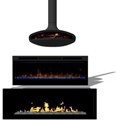 现代电子壁炉火炉吊炉火焰