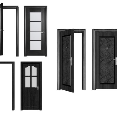 现代简欧式实木雕花花格单开门组合