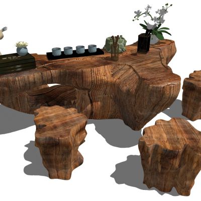 中式实木茶几茶桌椅