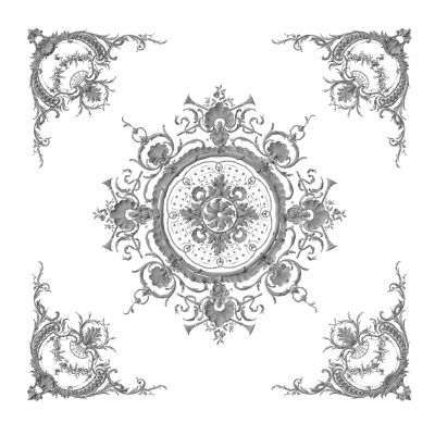 欧式法式圆形石膏雕花灯盘花盘角花