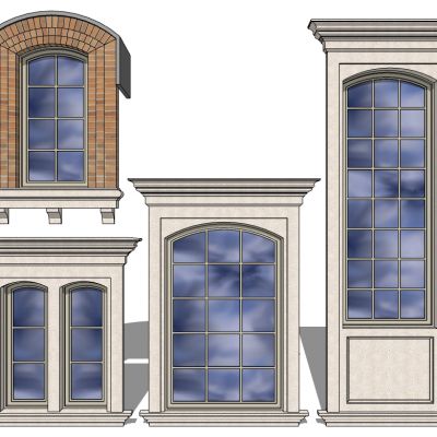 欧式建筑别墅窗窗户