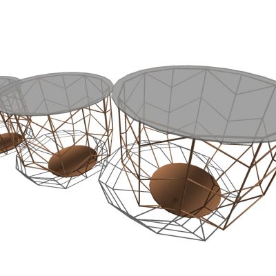 北欧金属铁艺圆几