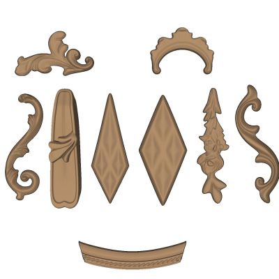 欧式法式雕花角花构件